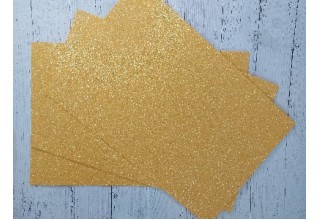 Глиттерный фоамиран 2 мм  20*30 см перламутровый желто-оранжевый, цена за лист